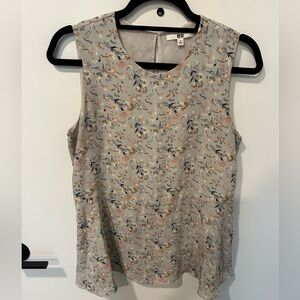 Uniqlo floral tank blouse